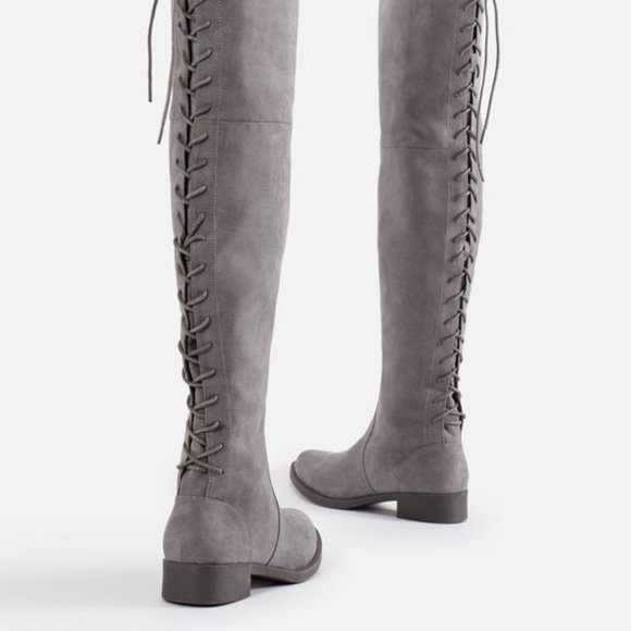 Arnella Corset Back Thigh High Boot - Picture 3 of 6
